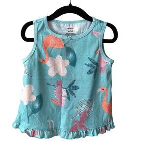 NEW Carter's Aqua Blue Floral Birds Top & Short Matching Set 3T